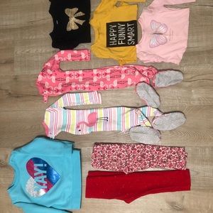 2T shirts, pants and pajama bundle